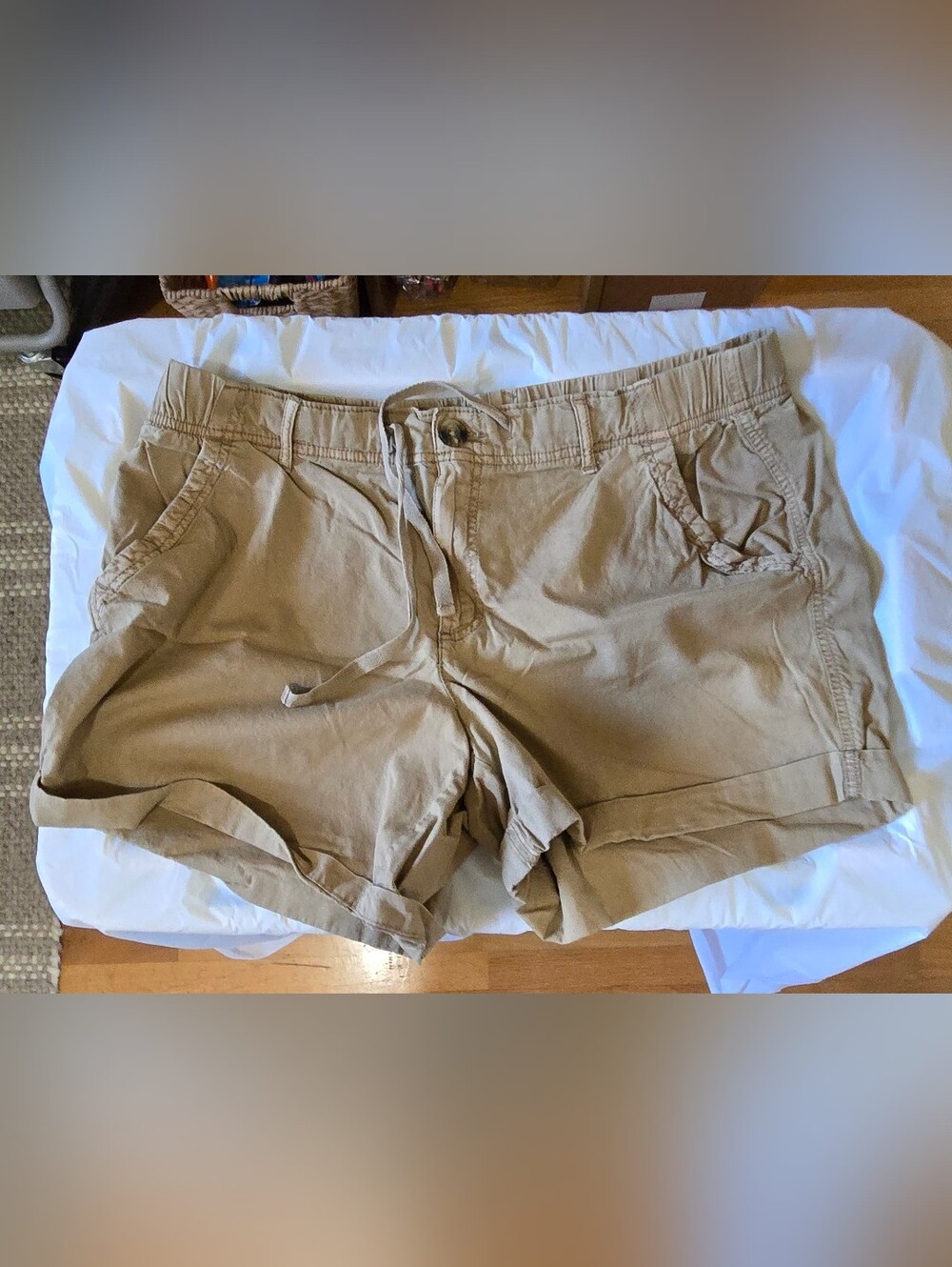 Sonoma Women's Tan Tie Front Casual Shorts